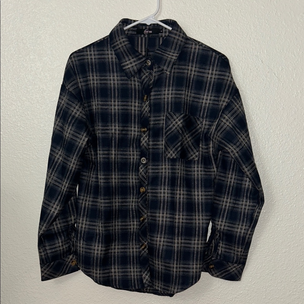 Womens Button Down Flannel Shirts Long Sleeve Plaid